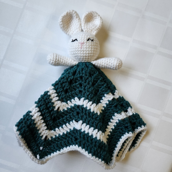 Hand Crocheted Bunny Lovey - Picture 1 of 5